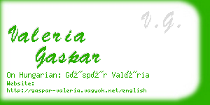 valeria gaspar business card